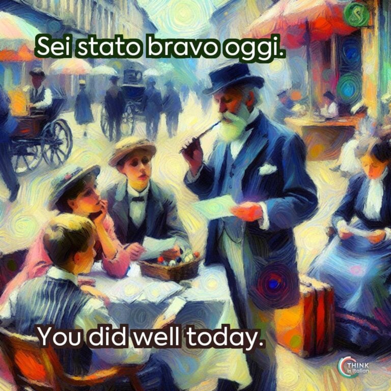 Sei stato bravo oggi.