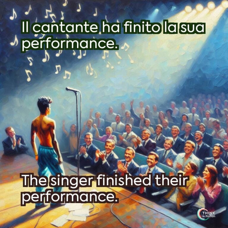 Il cantante ha finito la sua performance.  