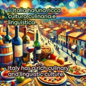L'Italia ha una ricca cultura culinaria e linguistica.