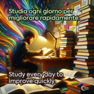 Studia ogni giorno per migliorare rapidamente.