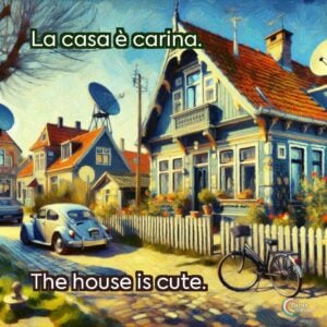 La casa è carina.
