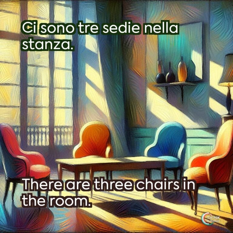 Ci sono tre sedie nella stanza.