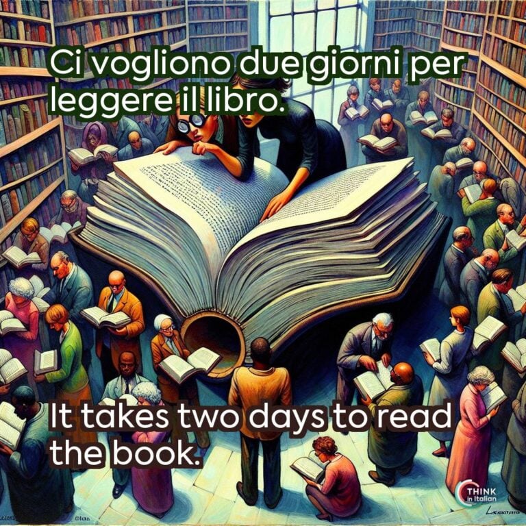 Ci vogliono due giorni per leggere il libro.