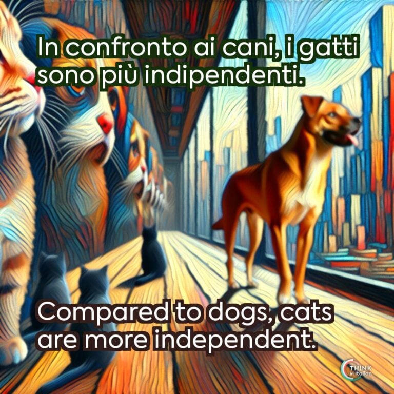 In confronto ai cani, i gatti sono più indipendenti.