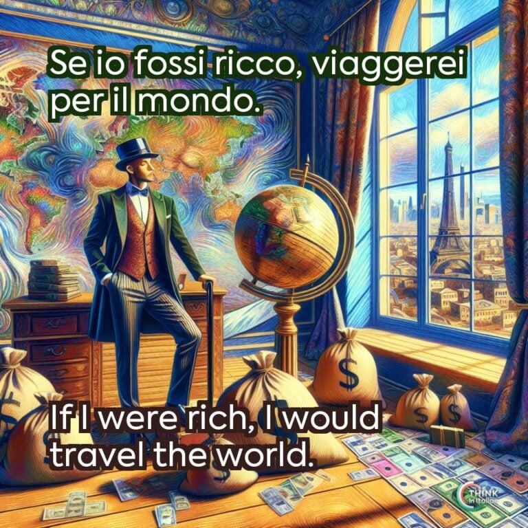 Se io fossi ricco, viaggerei per il mondo.