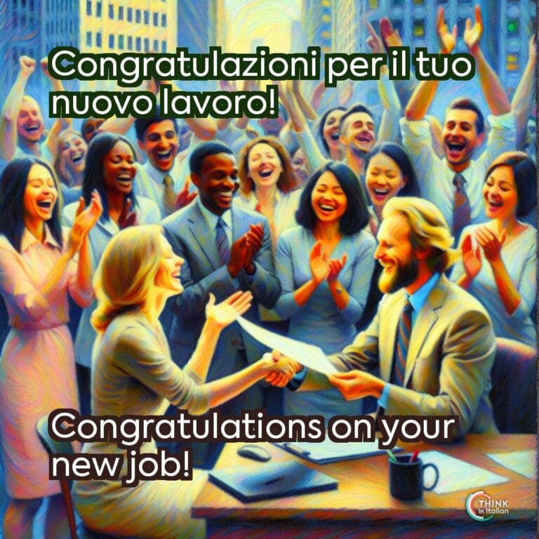 Congratulazioni per il tuo nuovo lavoro!