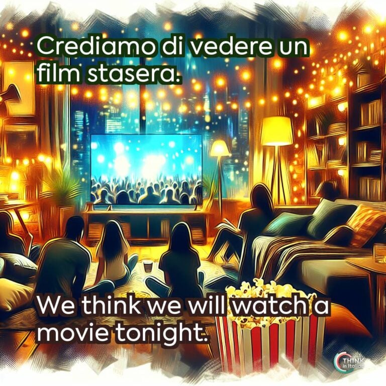 Crediamo di vedere un film stasera.  