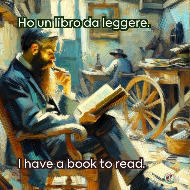 Ho un libro da leggere.