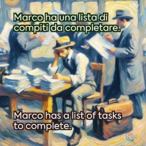 Marco ha una lista di compiti da completare.