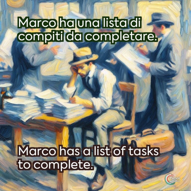 Marco ha una lista di compiti da completare.  
