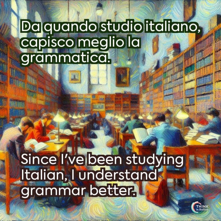 Da quando studio italiano, capisco meglio la grammatica.