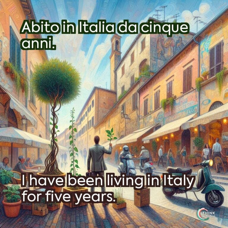 Abito in Italia da cinque anni.