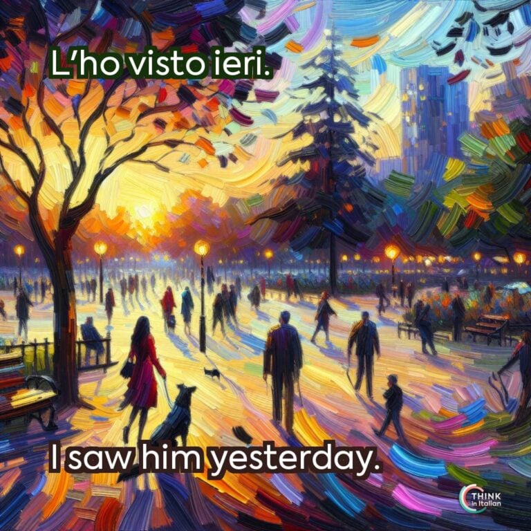 L'ho visto ieri.
