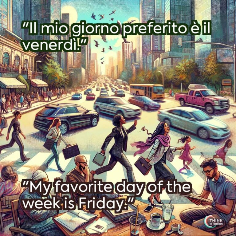 "Il mio giorno preferito è il venerdì."