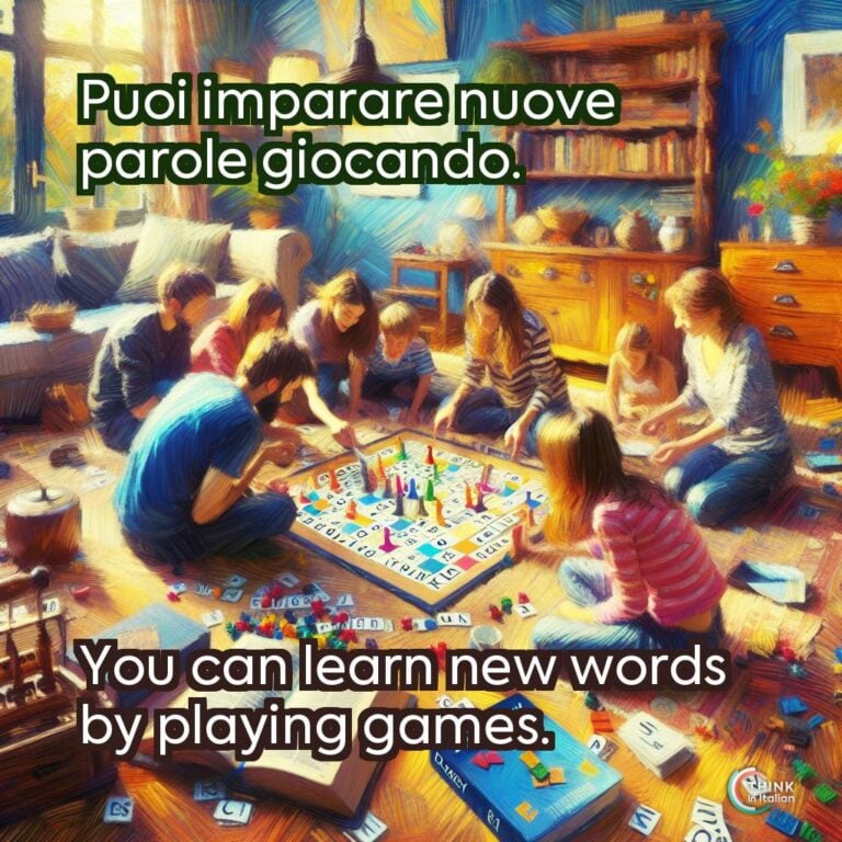 Puoi imparare nuove parole giocando.