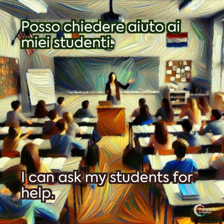 Posso chiedere aiuto ai miei studenti.