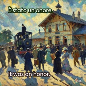 È stato un onore.