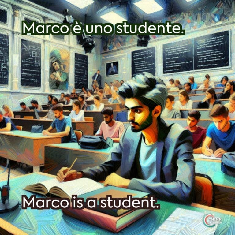 Marco è uno studente.