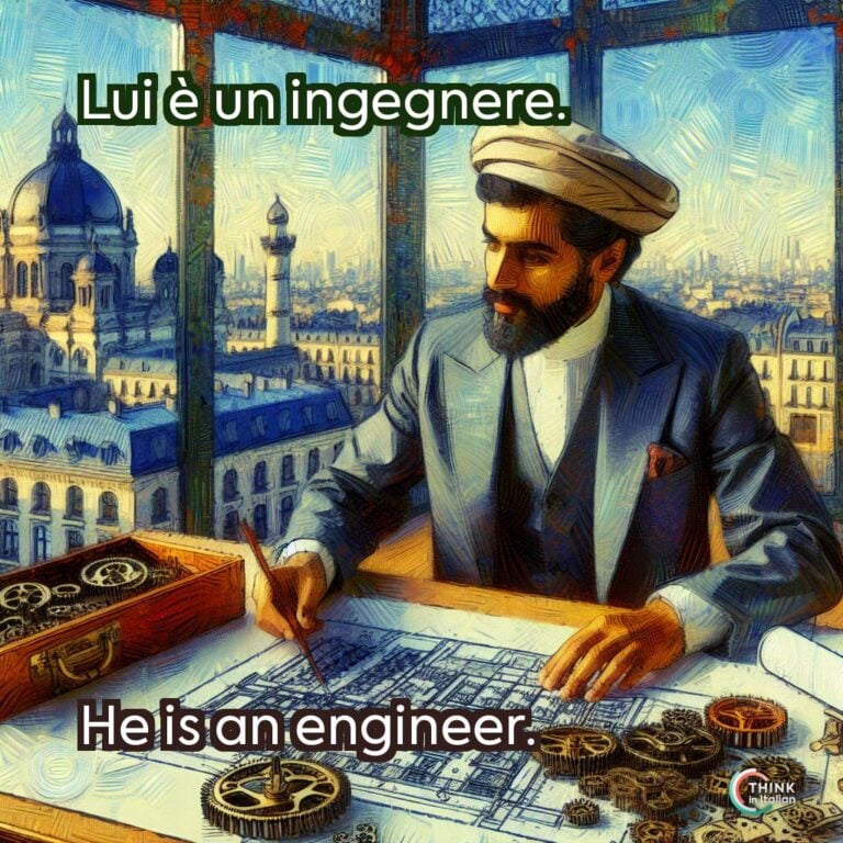 Lui è un ingegnere.