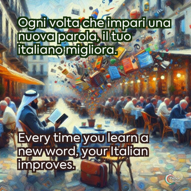 Ogni volta che impari una nuova parola, il tuo italiano migliora.