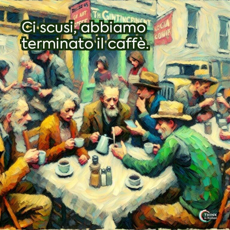 Ci scusi, abbiamo terminato il caffè.