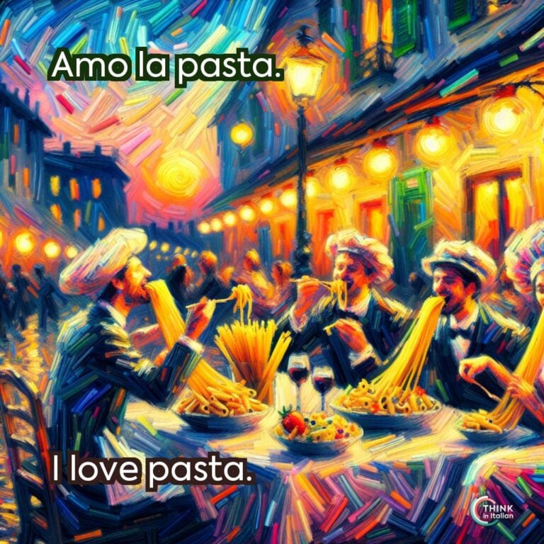 Amo la pasta.