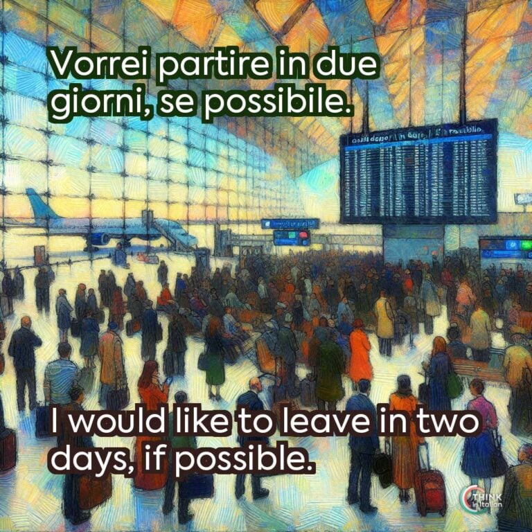 Vorrei partire in due giorni, se possibile.
