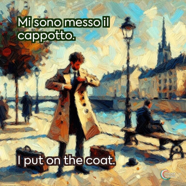 Mi sono messo il cappotto.  