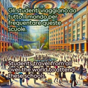 Gli studenti viaggiano da tutto il mondo per frequentare queste scuole.