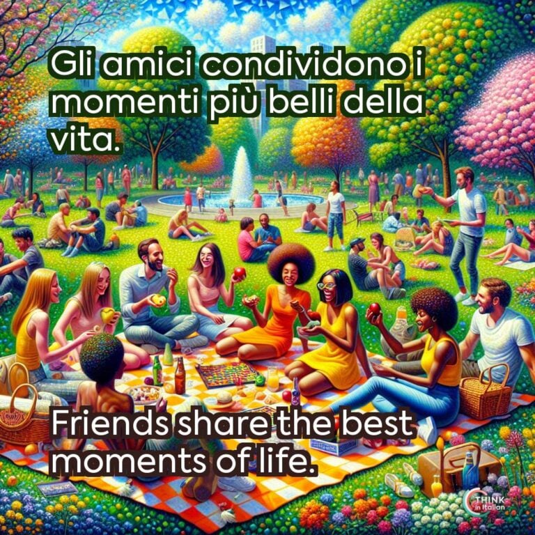 Gli amici condividono i momenti più belli della vita.