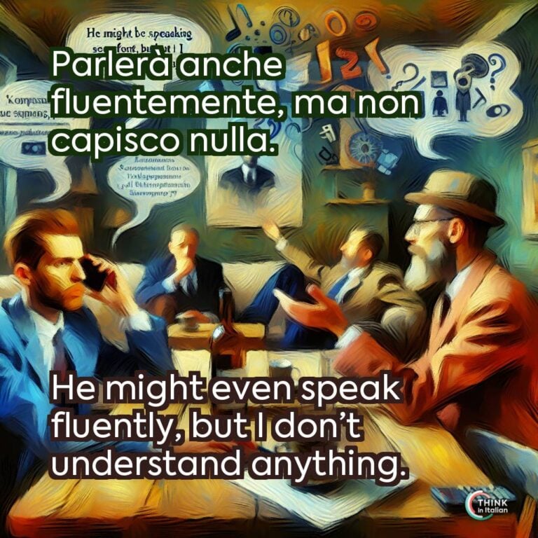 Parlerà anche fluentemente, ma non capisco nulla.