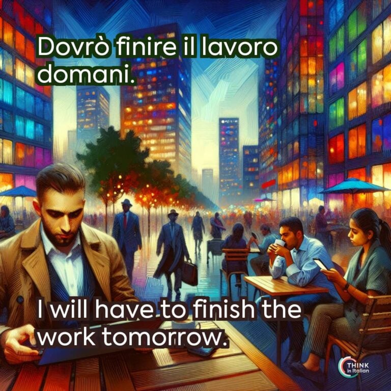 Dovrò finire il lavoro domani.  