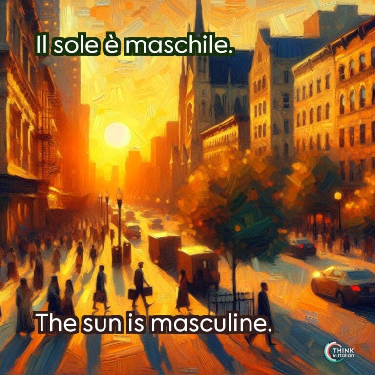 Il sole è maschile.