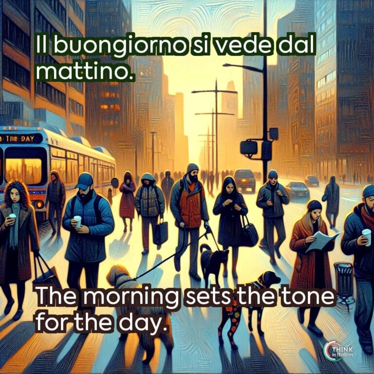 Il buongiorno si vede dal mattino.