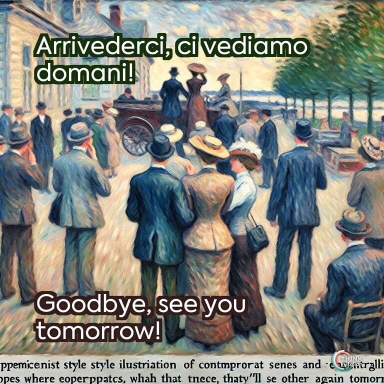 Arrivederci, ci vediamo domani!