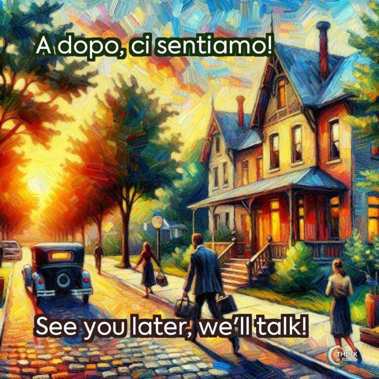 A dopo, ci sentiamo!
