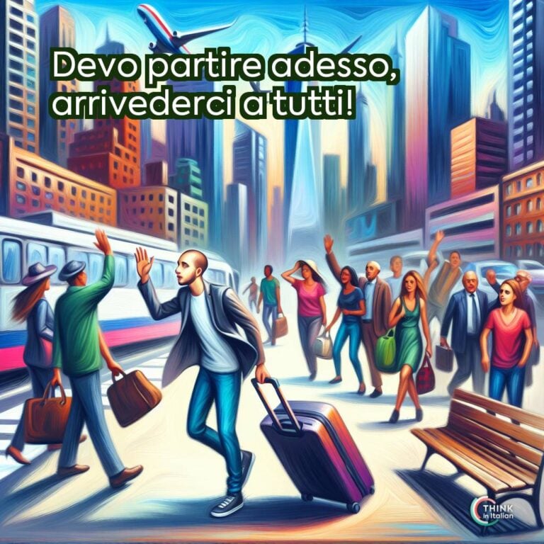 Devo partire adesso, arrivederci a tutti!