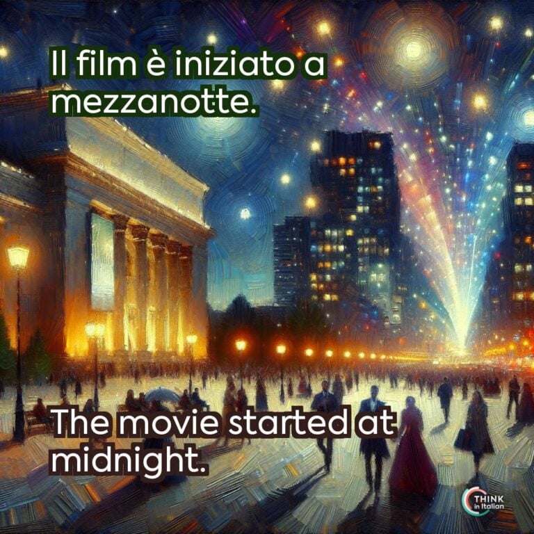 Il film è iniziato a mezzanotte.  