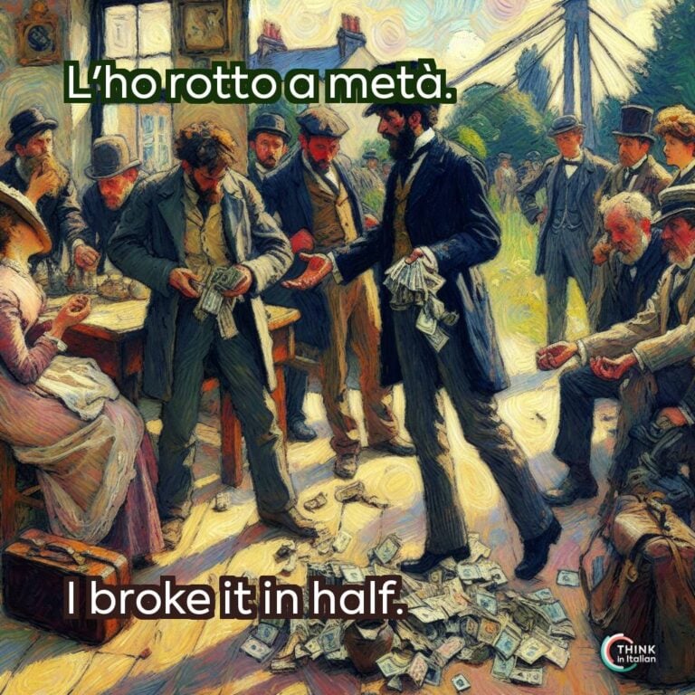 L'ho rotto a metà.