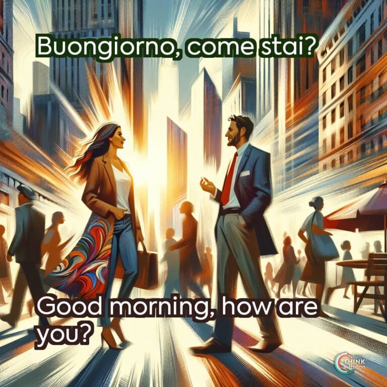 Buongiorno, come stai?