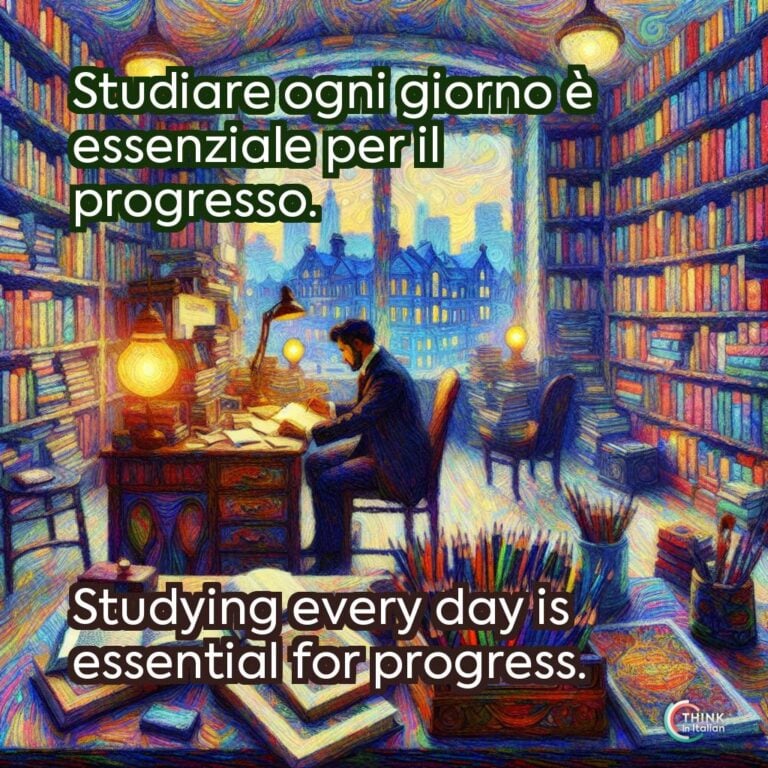 Studiare ogni giorno è essenziale per il progresso.