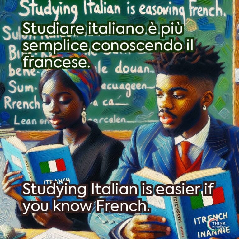 Studiare italiano è più semplice conoscendo il francese.  