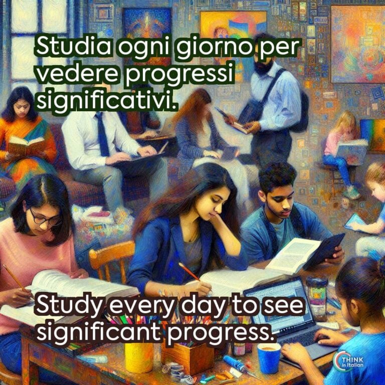 Studia ogni giorno per vedere progressi significativi.