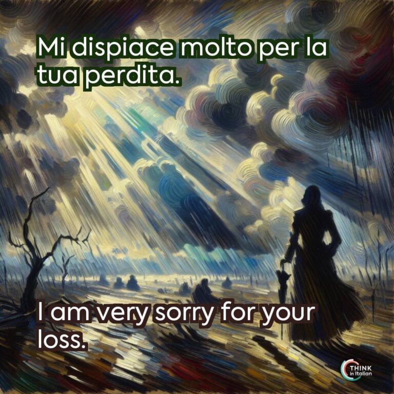 Mi dispiace molto per la tua perdita.