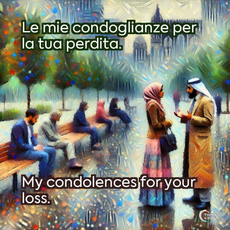 Le mie condoglianze per la tua perdita.