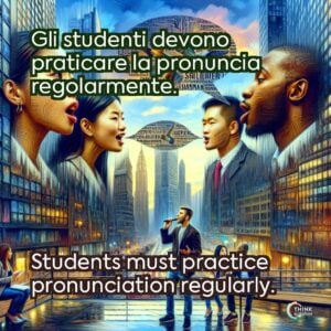 Gli studenti devono praticare la pronuncia regolarmente.