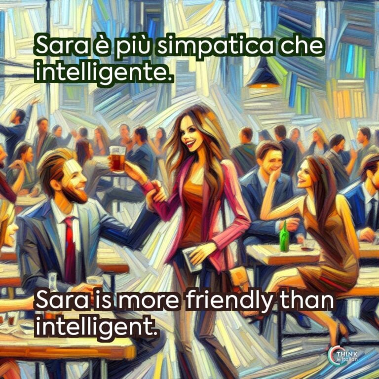 Sara è più simpatica che intelligente.