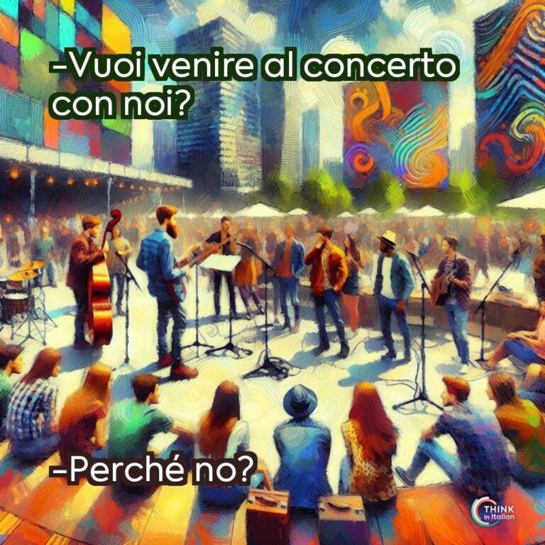 -Vuoi venire al concerto con noi?
