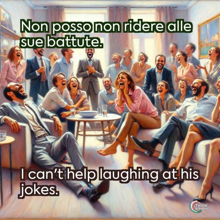 Non posso non ridere alle sue battute.