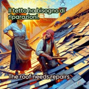 Il tetto ha bisogno di riparazioni.